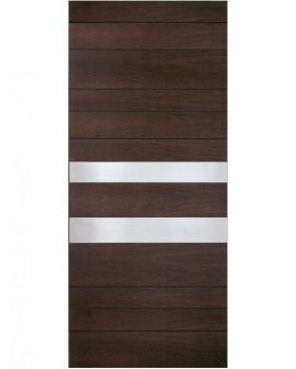 Pannello esterno porta blindata Simplex All Mas Legno finitura tinto Moka