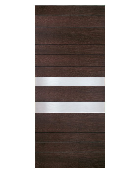 Pannello esterno porta blindata Simplex All Mas Legno finitura tinto Moka